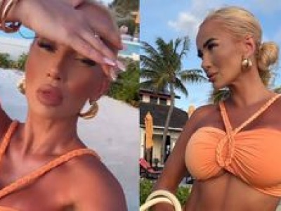 Ponętna Izabela Macudzińska okupuje malediwskie plaże, prężąc się w brzoskwiniowym bikini