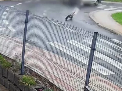 12-latek na rozpędzonej hulajnodze wpadł pod dostawczaka. Kierowca załamywał ręce