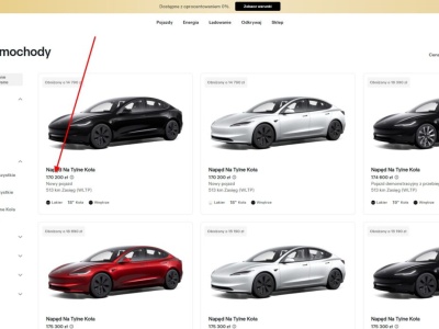 Duże rabaty w Tesli: Model 3 RWD od 170 200 zł, Model 3 Long Range od 188 600 zł. Minus 30 000 zł dopłaty to będzie…