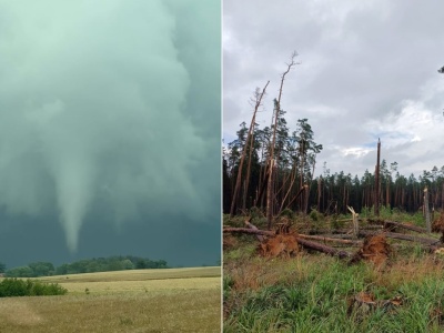 Trąba powietrzna na Mazurach. Anomalia siała spustoszenie
