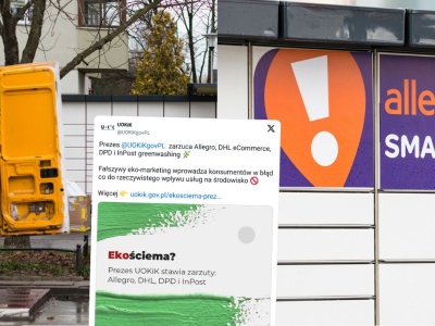 UOKiK oskarża Allegro, DHL, DPD i InPost o stosowanie greenwashingu
