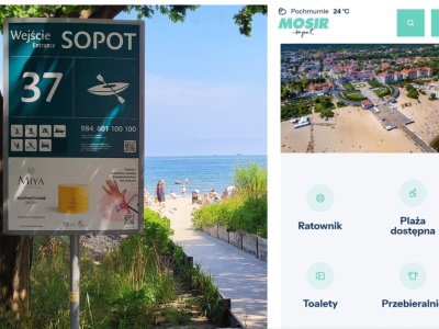 Sopocka plaża w smarfonie turysty – wygodnie i bezpiecznie