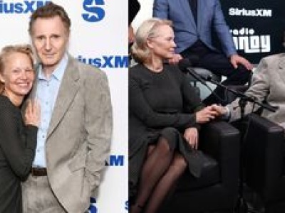 Pamela Anderson i Liam Neeson TRZYMAJĄ SIĘ ZA RĘCE podczas wywiadu. Słodziaki?