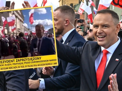 Dziennikarz TVN24 nagle zaczepiony podczas transmisji na żywo. 