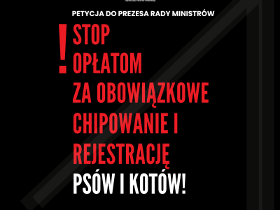 Nowe prawo nakłada drastyczne opłaty na opiekunów psów i kotów oraz może zwiększyć bezdomność zwierząt!