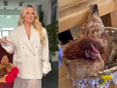 Co za wieści! Gosia Andrzejewicz i kura Pierzynka prezenterkami porannego pasma. 