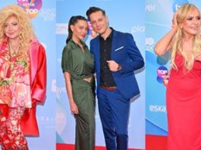 Gwiazdy meldują się na ściance podczas trzeciego dnia Top of the Top Sopot Festival: Gessler i Olejnik w czerwieni, Zając z Mikołajczakiem