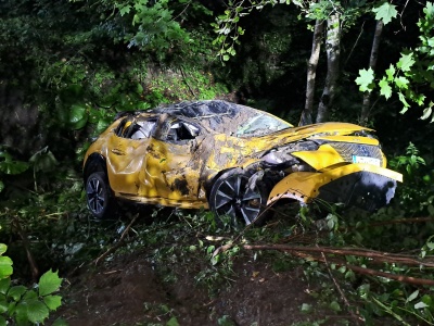 Wypadek w Makowej. Dwie osoby trafiły do szpitala