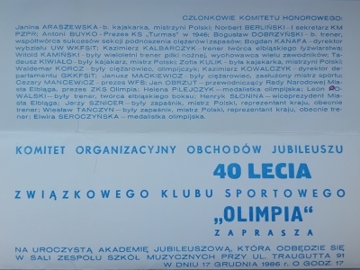 Jubileuszowe etapy Olimpii: 20., 40., 60. i dziś [ Olimpia ]