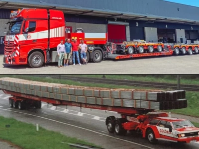 Kiedyś Büssing z nadwoziem Forda, dzisiaj Actros z Faymonvillem na 10 osiach