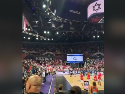 Hymn Izraela wygwizdany w katowickim Spodku