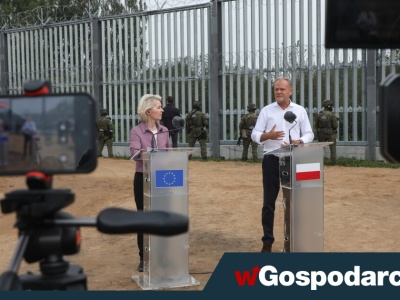 Tusk i von der Leyen bronią granicy