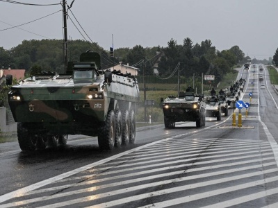 Kolumny wojskowe na drogach Warmii i Mazur
