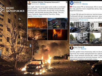 Nocny atak rosyjskich dronów Ukrainę. Są zabici i ranni