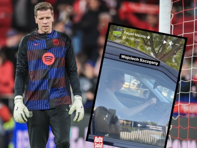 Wojciech Szczęsny w chińskim SUV-ie na ulicach Barcelony. Auto ma polskie tablice