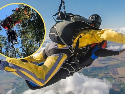 Skakali razem na tym samym spadochronie. Przeżył tylko uczeń