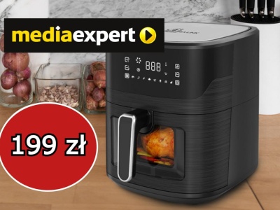 Uwaga, super air fryer potaniał z 499 na 199 zł. 6.5 litra, więc mieści się kurczak