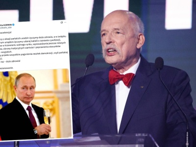 Partia KORWIN złożyła życzenia urodzinowe Putinowi, prezes JKM tłumaczy, że to trolling