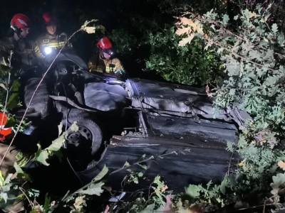 Pijana kobieta dachowała prowadząc audi w Janowicach Dużych
