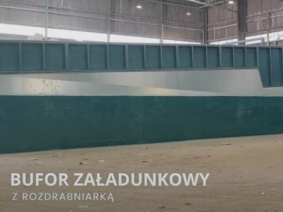 Bufor załadunkowy z rozdrabniarką odpadów komunalnych