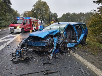 Wypadek na DK60. Pięć osób poszkodowanych