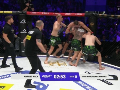 Wach zmierzył się z trzema rywalami na raz! Absurdalna walka w Prime MMA
