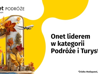 Onet na pozycji lidera w kategorii podróże i turystyka