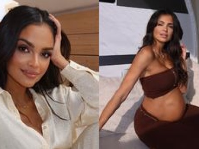 Klaudia El Dursi wspomina, ile przytyła w ciąży i prezentuje zdjęcie TOPLESS na kilka godzin przed porodem