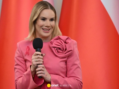 Różowy gest Marty Nawrockiej na spotkaniu z Amazonkami. 