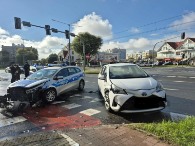 Kolizja z udziałem radiowozu
