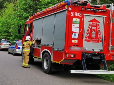 Wyciek substancji chemicznej po kolizji pojazdu ciężarowego
