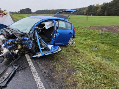 Wypadek na drodze wojewódzkiej! Na miejscu śmigłowiec LPR