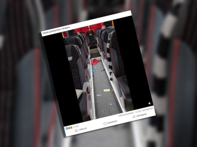 Pokazał autokar po wycieczce szkolnej. Nagranie ma ponad milion wyświetleń. 