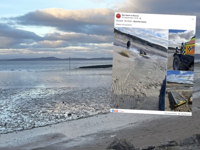 Mężczyzna utknął w piasku tuż przed przypływem. Akcja w Wielkiej Brytanii