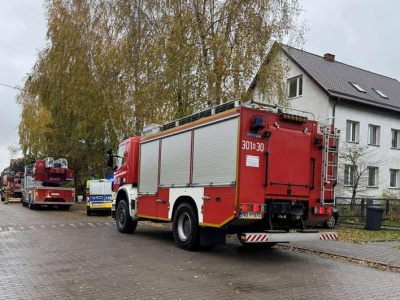 Interwencja straży pożarnej na osiedlu Dajtki w Olsztynie