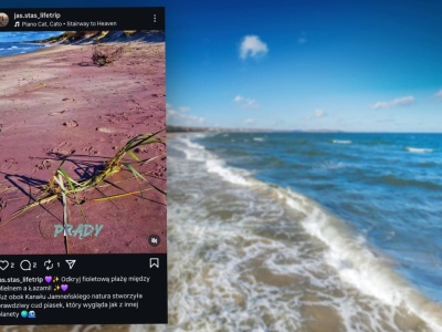Pokazała fioletową plażę w Polsce. 