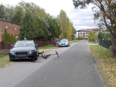15-latek hulajnogą elektryczną wjechał w samochód – sprawa trafi do sądu rodzinnego