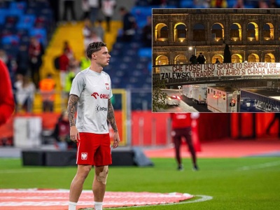 Kibice Romy wywiesili transparent przed Koloseum. Mocne słowa nt. Zalewskiego!