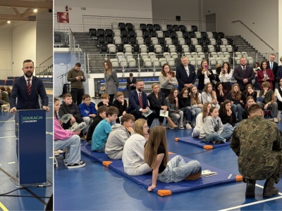 Szef MON i minister edukacji spotkali się z uczniami w Kartuzach. Zainaugurowano „Edukację z wojskiem”