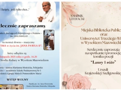 Montaż artystyczny oraz promocja tomiku poezji. MOK w Wysokiem Mazowieckiem zaprasza