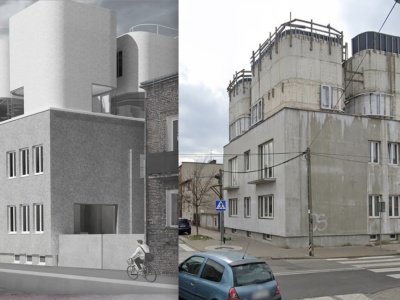 Bunkier nadbudowany nad przedwojenną willę na Grochowie. Robotników od lat nie widać, ale prace ciągle się tu toczą?