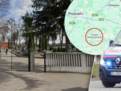 Chwile grozy na cmentarzu. Ksiądz akurat odprawiał mszę