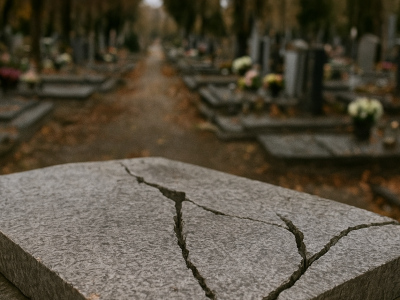 Zniszczony nagrobek na cmentarzu w Kozienicach. Policja prowadzi dochodzenie