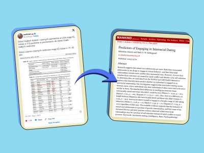 Dzieci czarnych rodziców mają niższe IQ? Fałszywy wpis oparty na podejrzanym artykule