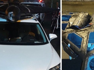 Przewoził rosyjski dron na dachu samochodu. Kierowca zatrzymany w Kijowie