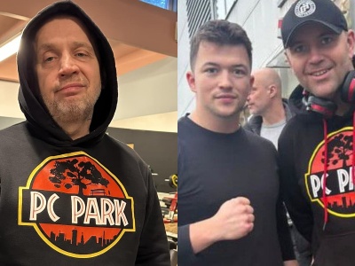 Prezydent Nawrocki chodzi w bluzie „PC Park”, którą dostał od Peji