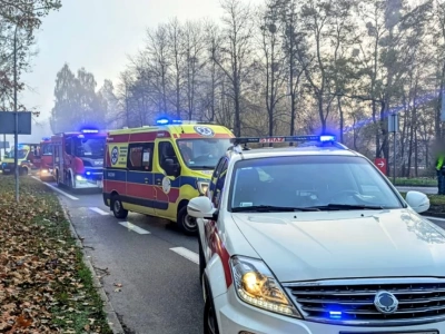 Kierowca dostawczaka wjechał w autobus miejski. Dwie osoby trafiły do szpitala