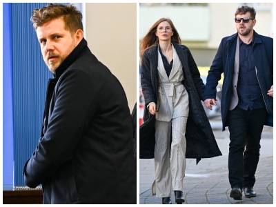 Królikowski zabrał nową partnerkę na rozprawę rozwodową z Opozdą. Pojawiła się policja