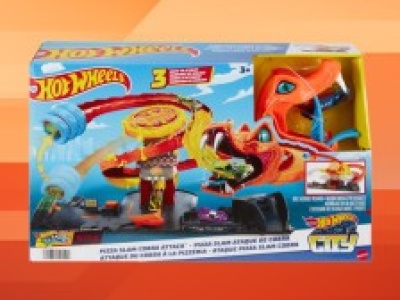 Zestaw wyścigowy Hot Wheels City Odjazdowa pizza Atak Kobry za 89 zł na Allegro Black Weeks