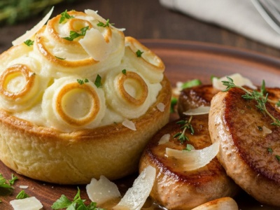 ​Prosto, ale z klasą, czyli indyk w kolagenowym bulionie – z kruchą tartą ziemniaczaną podany. Przepis Jurka Sobieniaka